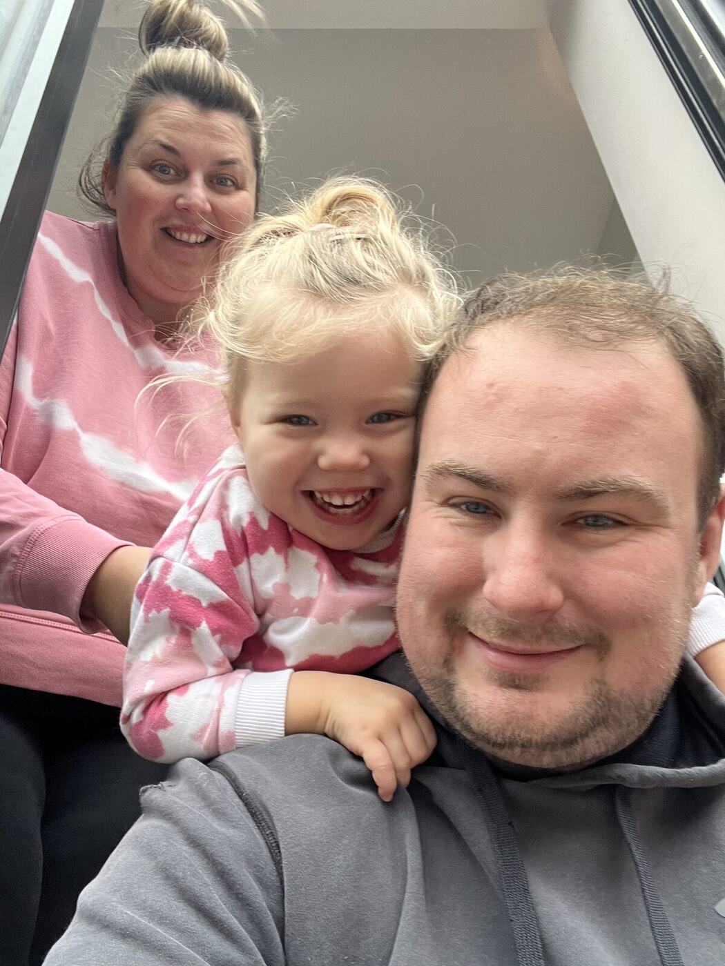 Delilah with mum and dad